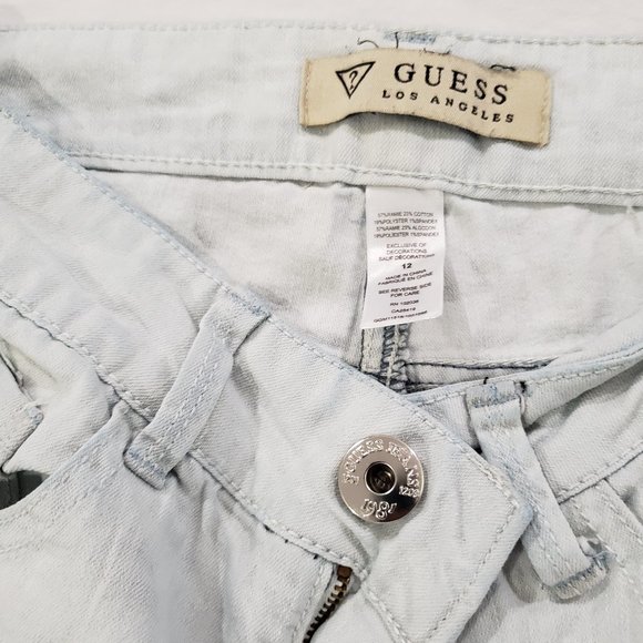 GUESS Junior's Skinny Jeans Two Tone Color Size 12 - Picture 3 of 4